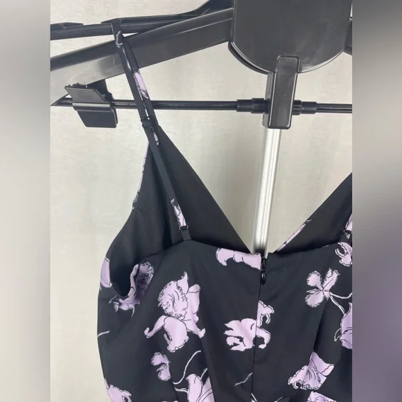 CHELSEA28 Black and Purple Faux Wrap Camisole Dress size XXS (00)NWT - Picture 11 of 14